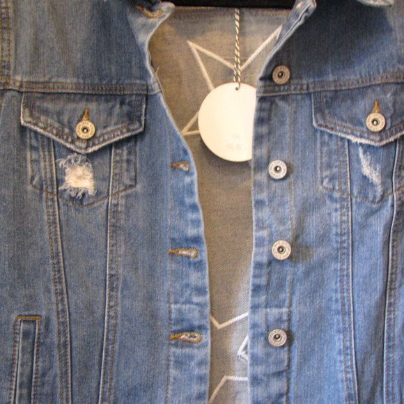 Umgee Paisley Print Denim Shirt Jacket